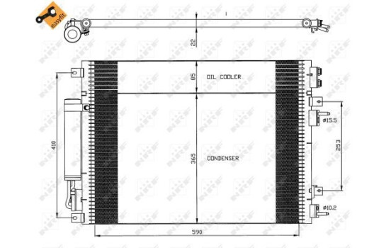Condenseur, climatisation EASY FIT 35626 NRF, Image 3