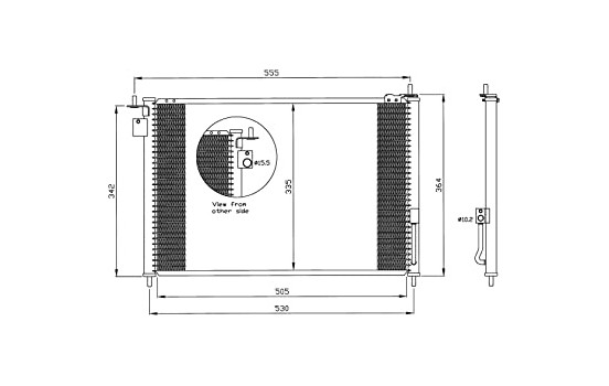 Condenseur, climatisation EASY FIT 35635 NRF, Image 3