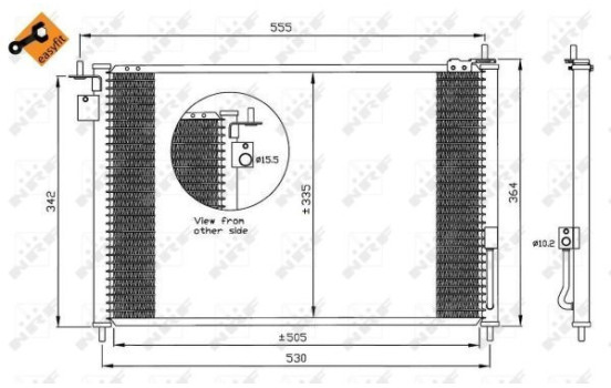 Condenseur, climatisation EASY FIT 35635 NRF, Image 4