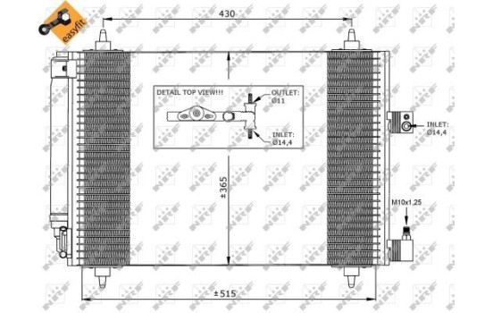 Condenseur, climatisation EASY FIT 35649 NRF, Image 2