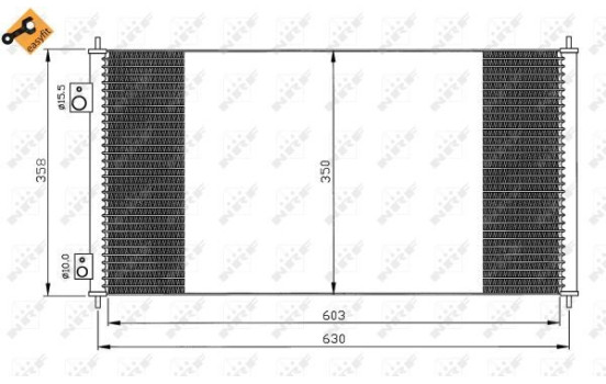 Condenseur, climatisation EASY FIT 35663 NRF, Image 2