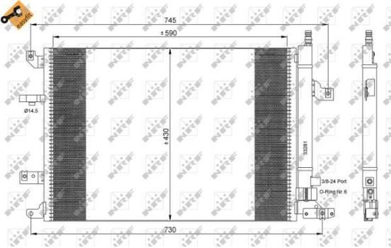 Condenseur, climatisation EASY FIT 35739 NRF, Image 3