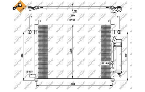 Condenseur, climatisation EASY FIT 35767 NRF, Image 3