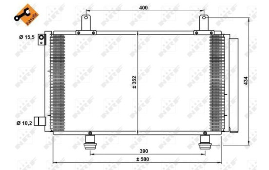 Condenseur, climatisation EASY FIT 35782 NRF, Image 3