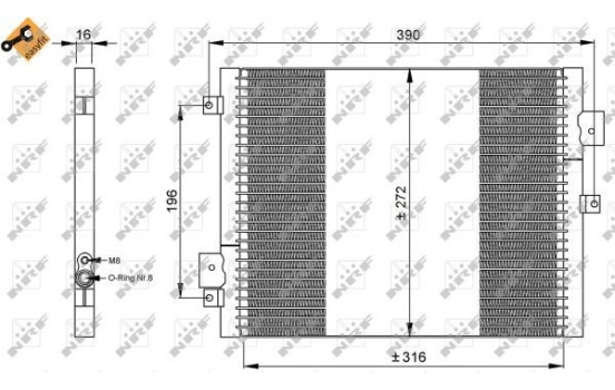 Condenseur, climatisation EASY FIT 35795 NRF, Image 3