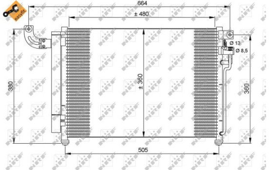Condenseur, climatisation EASY FIT 35852 NRF, Image 7