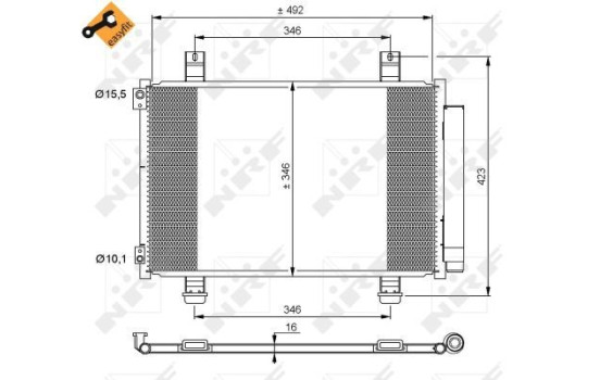 Condenseur, climatisation EASY FIT 35854 NRF, Image 5
