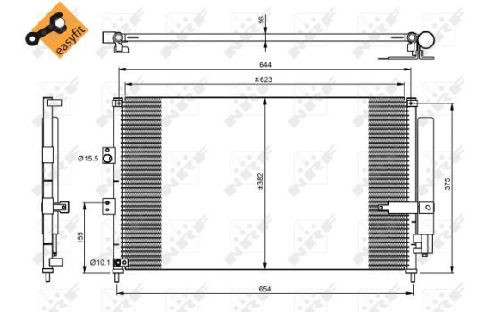 Condenseur, climatisation EASY FIT 35865 NRF, Image 2