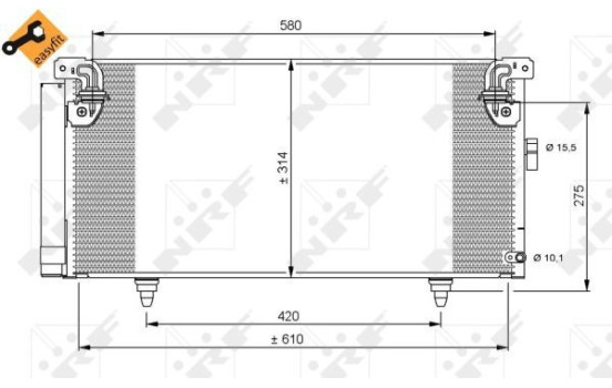 Condenseur, climatisation EASY FIT 35868 NRF, Image 4