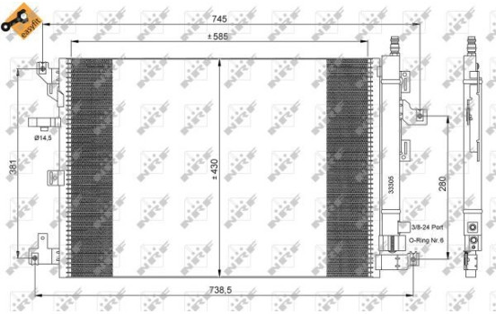Condenseur, climatisation EASY FIT 35889 NRF, Image 2