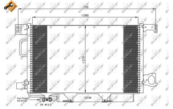 Condenseur, climatisation EASY FIT 35893 NRF, Image 6