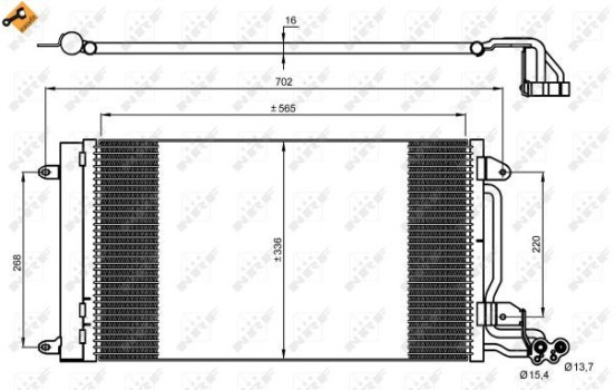 Condenseur, climatisation EASY FIT 35910 NRF, Image 2