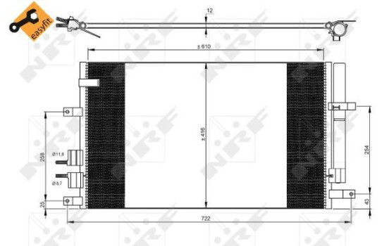 Condenseur, climatisation EASY FIT 35911 NRF, Image 2