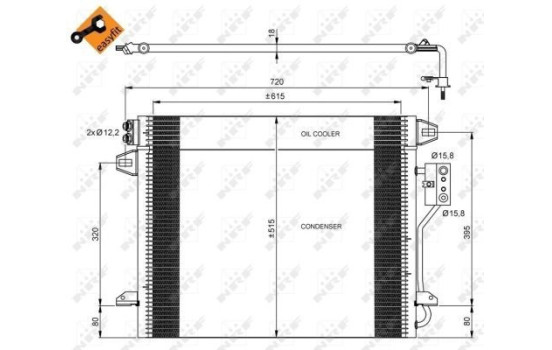Condenseur, climatisation EASY FIT 35928 NRF, Image 3