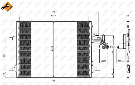 Condenseur, climatisation EASY FIT 35930 NRF, Image 2