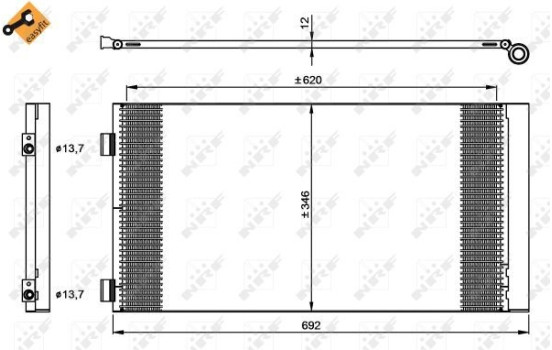Condenseur, climatisation EASY FIT 35961 NRF, Image 2