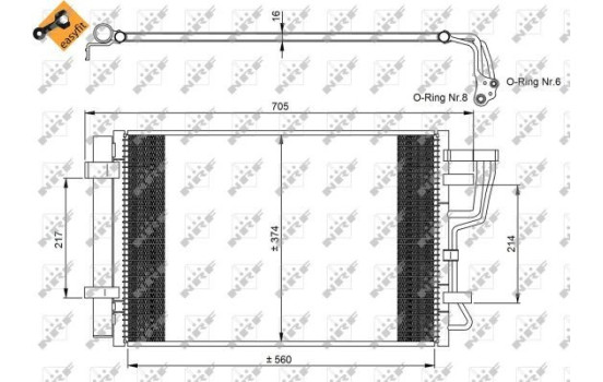 Condenseur, climatisation EASY FIT 35963 NRF, Image 3
