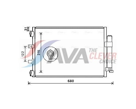 Condenseur, climatisation FD5487D Ava Quality Cooling