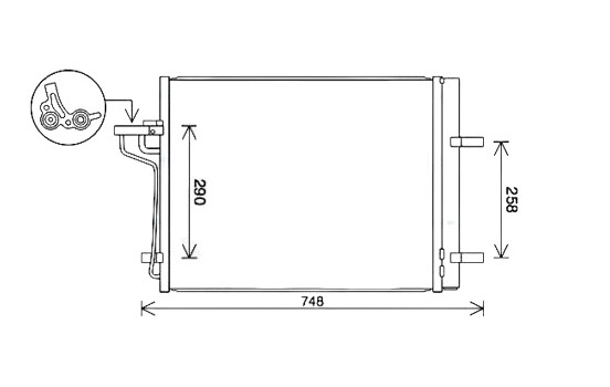 Condenseur, climatisation FD5647D Ava Quality Cooling