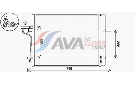 Condenseur, climatisation FD5647D Ava Quality Cooling, Image 2
