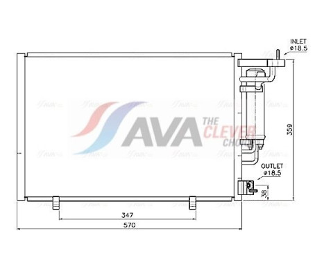 Condenseur, climatisation FD5707D Ava Quality Cooling