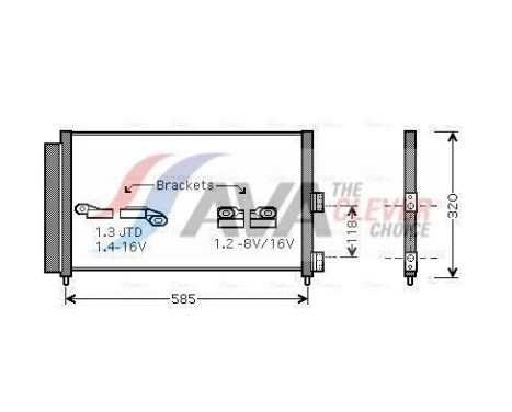 Condenseur, climatisation FT5289D Ava Quality Cooling