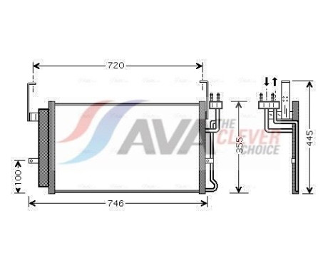 Condenseur, climatisation HY5084D Ava Quality Cooling