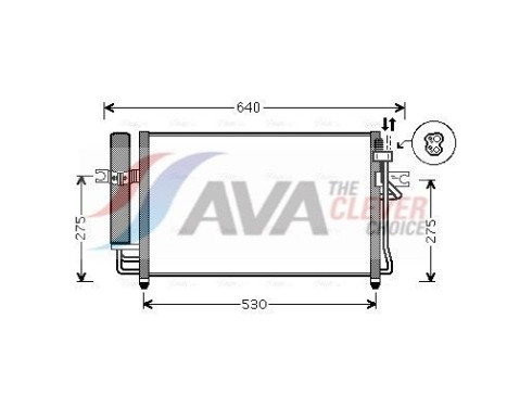 Condenseur, climatisation HY5087D Ava Quality Cooling