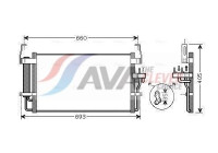 Condenseur, climatisation HY5092D Ava Quality Cooling