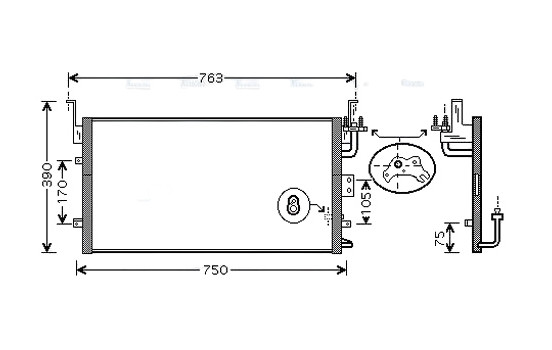 Condenseur, climatisation HY5135 Ava Quality Cooling
