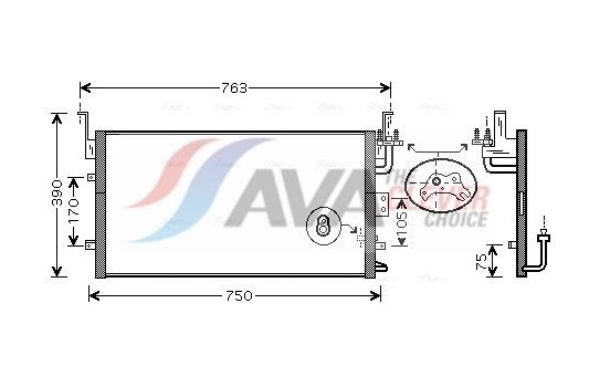 Condenseur, climatisation HY5135 Ava Quality Cooling, Image 2