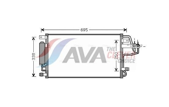 Condenseur, climatisation HY5156D Ava Quality Cooling, Image 2