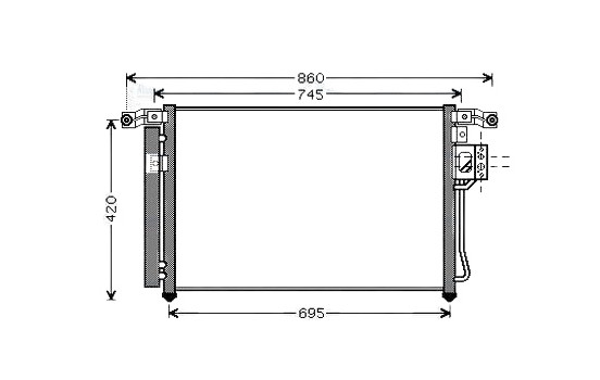 Condenseur, climatisation HY5176D Ava Quality Cooling