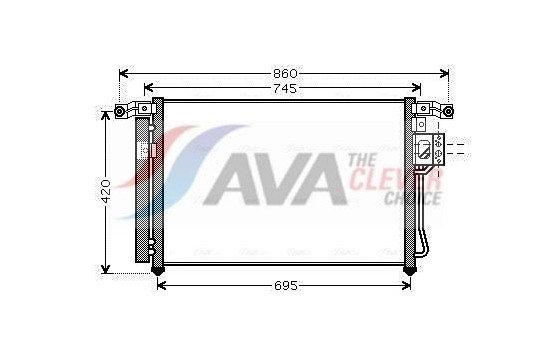 Condenseur, climatisation HY5176D Ava Quality Cooling, Image 2