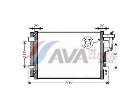 Condenseur, climatisation HY5183D Ava Quality Cooling