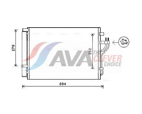 Condenseur, climatisation HY5280D Ava Quality Cooling