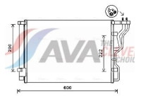 Condenseur, climatisation HY5299D Ava Quality Cooling