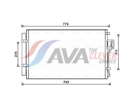 Condenseur, climatisation HY5311D Ava Quality Cooling