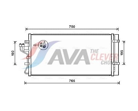 Condenseur, climatisation HY5431D Ava Quality Cooling
