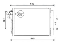 Condenseur, climatisation HY5445D Ava Quality Cooling