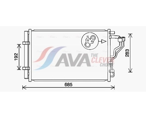Condenseur, climatisation HY5464D Ava Quality Cooling