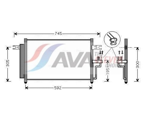 Condenseur, climatisation HYA5082D Ava Quality Cooling