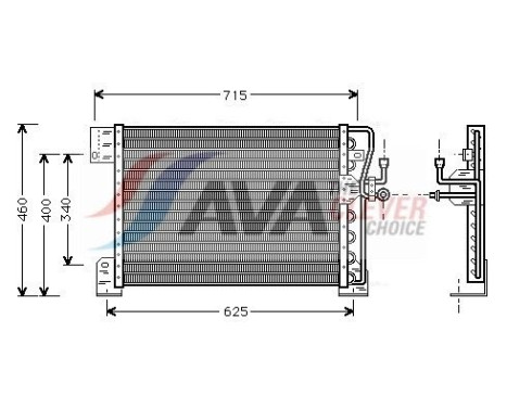 Condenseur, climatisation JE5005 Ava Quality Cooling