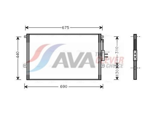 Condenseur, climatisation JE5018 Ava Quality Cooling
