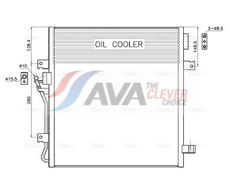 Condenseur, climatisation JE5091 Ava Quality Cooling