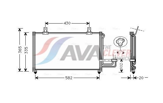 Condenseur, climatisation KA5013 Ava Quality Cooling, Image 2