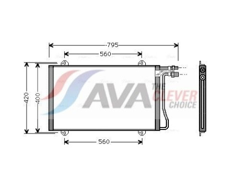 Condenseur, climatisation MS5219 Ava Quality Cooling