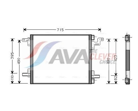 Condenseur, climatisation MS5270 Ava Quality Cooling