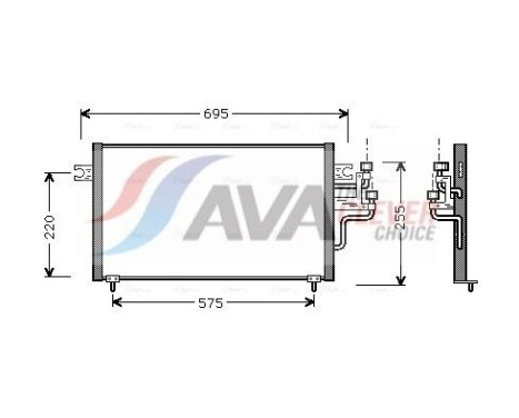 Condenseur, climatisation MT5119 Ava Quality Cooling