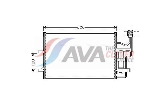 Condenseur, climatisation MZ5184D Ava Quality Cooling, Image 2